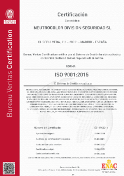 CERTIFICADO ISO 9001:2015 – ND SEGURIDAD