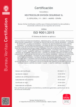 CERTIFICADO ISO 9001:2015 – ND SEGURIDAD